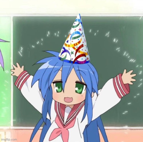 Happy Birthday to this angel Konata Izumi | image tagged in lucky star,birthday | made w/ Imgflip meme maker