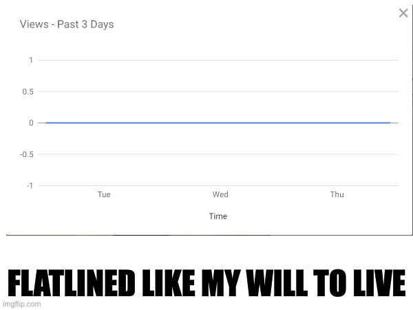 That one meme | FLATLINED LIKE MY WILL TO LIVE | image tagged in memes | made w/ Imgflip meme maker