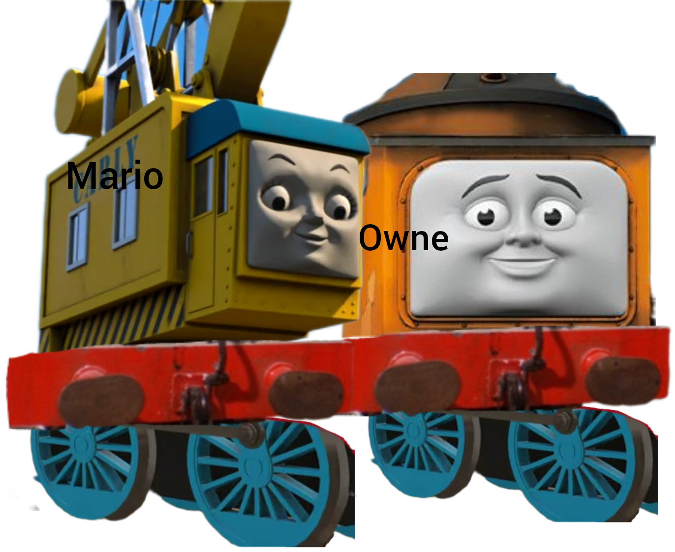 Mario and Owne Blank Meme Template