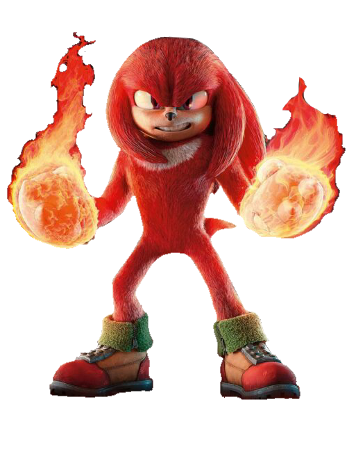 Knuckles The Echidna With Flames Of Disaster Fist Blank Meme Template