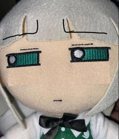 Fumo Youmu sniffing Blank Meme Template