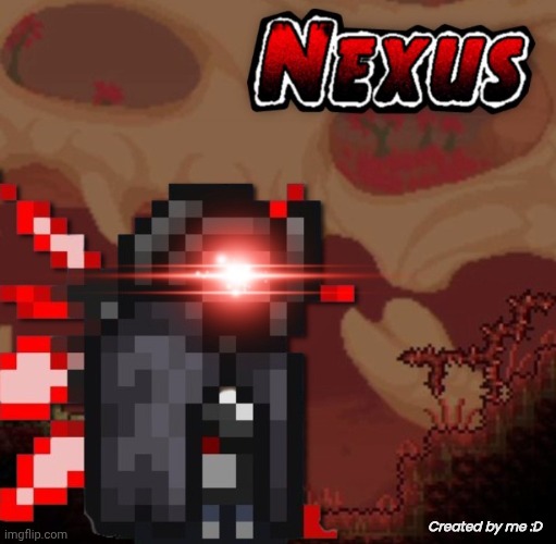My old TLW series main antagonist recreated in Demize Terraria Character Maker | Created by me :D | made w/ Imgflip meme maker