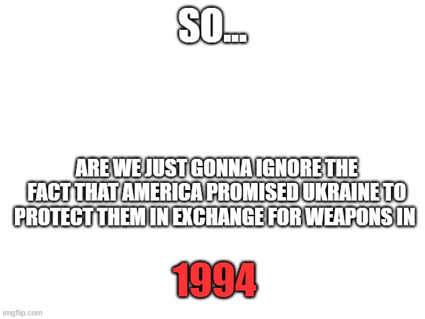 Trump is only doing this for "minerals" | SO... ARE WE JUST GONNA IGNORE THE FACT THAT AMERICA PROMISED UKRAINE TO PROTECT THEM IN EXCHANGE FOR WEAPONS IN; 1994 | image tagged in minerals | made w/ Imgflip meme maker