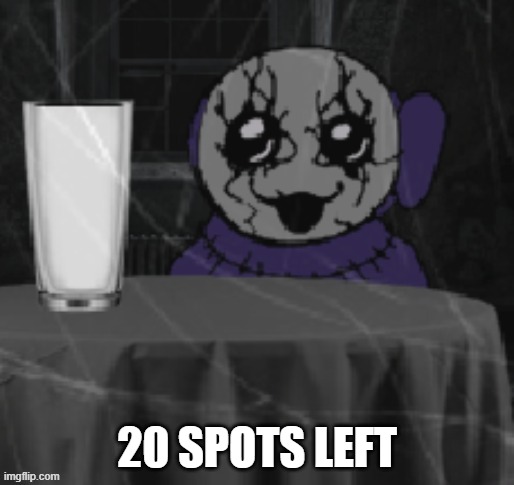 Goober Tinky | 20 SPOTS LEFT | image tagged in goober tinky | made w/ Imgflip meme maker