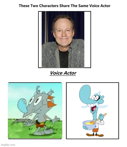 Dwight Schultz | image tagged in same voice actor,dwight schultz,chowder,catdog,nickelodeon,cartoon network | made w/ Imgflip meme maker