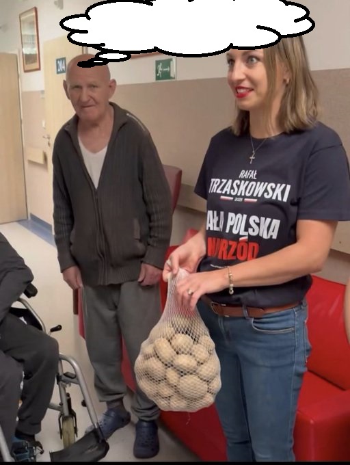 crazy with potatoes Blank Meme Template