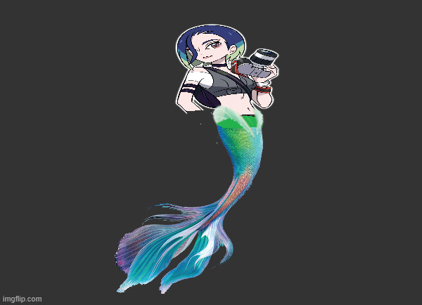 mermaid perrin | image tagged in grey background,mermaid perrin,pokemon,perrin,the little mermaid,pokemon scarlett and violet | made w/ Imgflip meme maker