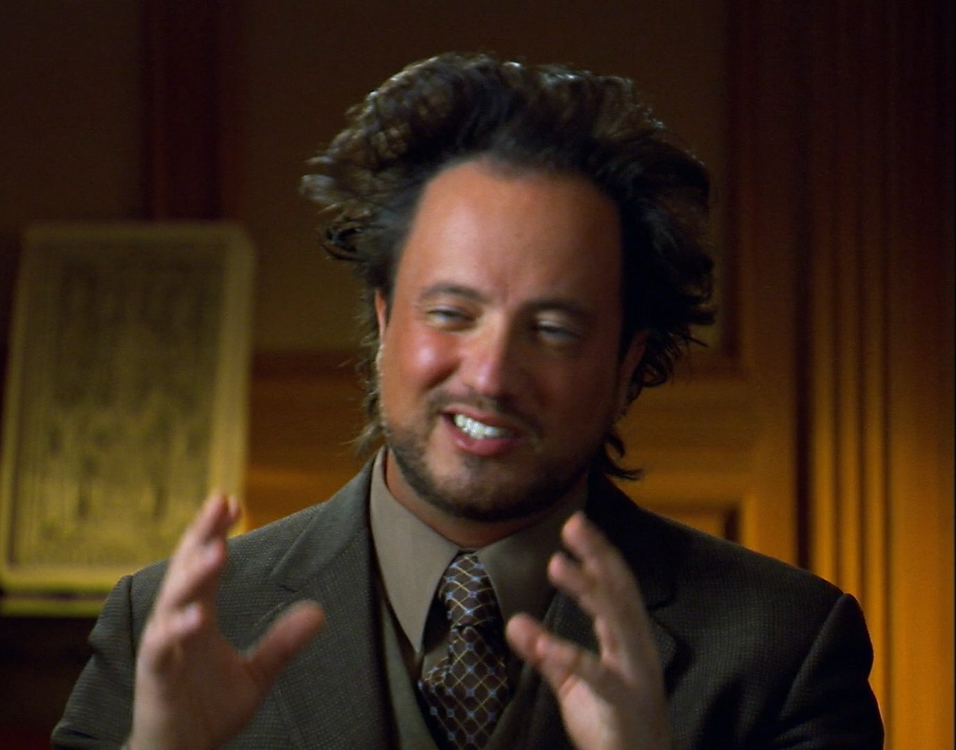 Ancient Aliens guy Blank Meme Template