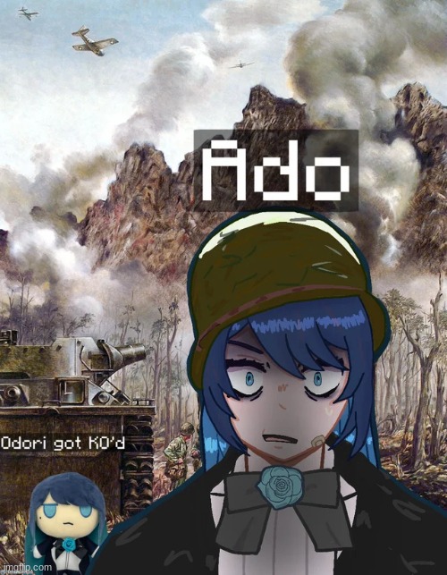 Ado thousand yard stare | image tagged in ado thousand yard stare | made w/ Imgflip meme maker