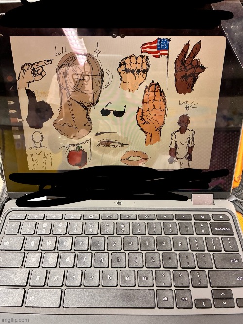 Woke up and started drawing hands smh (school Chromebook) | image tagged in drawing,hands | made w/ Imgflip meme maker