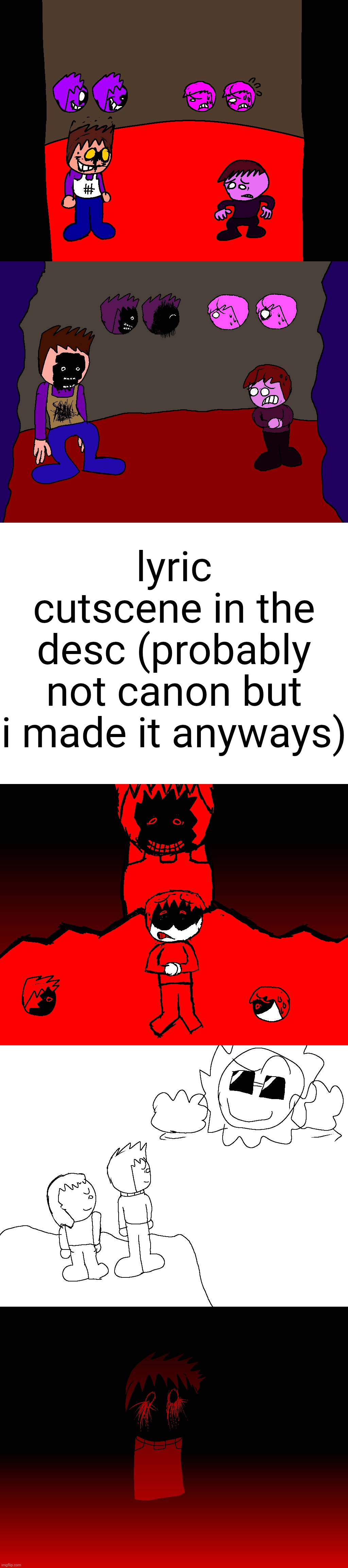 with the release of dwiddlefinger, i present to you: trampletaker | lyric cutscene in the desc (probably not canon but i made it anyways) | image tagged in blank white template | made w/ Imgflip meme maker