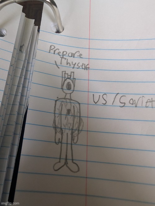 Some random Minos Prime thing I doodled in history (I don't even play Ultrakill) | image tagged in minos prime,ultrakill | made w/ Imgflip meme maker