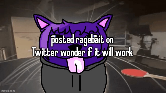tge silly | posted ragebait on Twitter wonder if it will work | image tagged in tge silly | made w/ Imgflip meme maker
