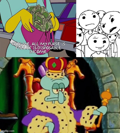Let's shop! | image tagged in memes,hey internet,poor squidward to rich squidward | made w/ Imgflip meme maker