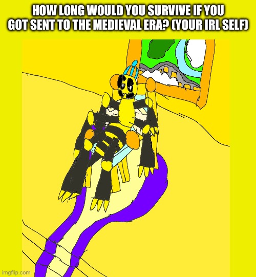 Sans of the topic (Art of Crown made by me) | HOW LONG WOULD YOU SURVIVE IF YOU GOT SENT TO THE MEDIEVAL ERA? (YOUR IRL SELF) | made w/ Imgflip meme maker