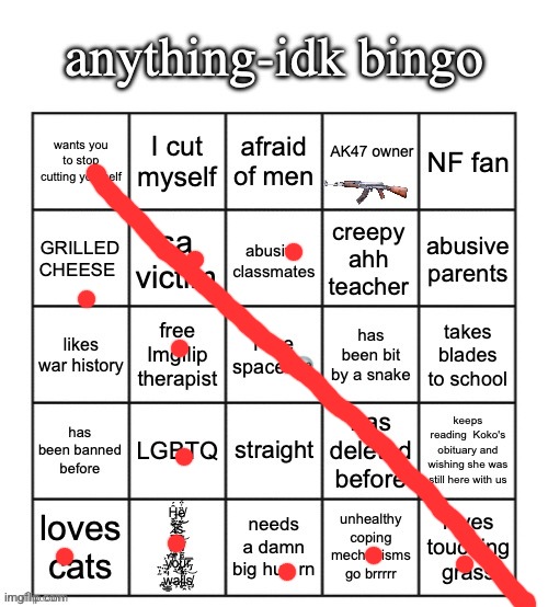 bingo again ? | image tagged in anything-idk bingo | made w/ Imgflip meme maker