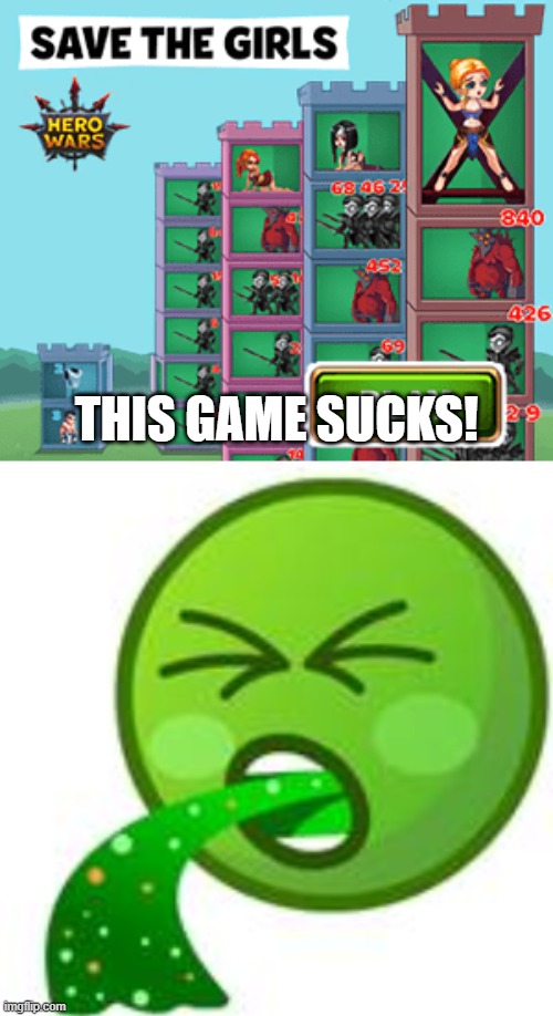 Hero Wars is infamous for its fake ads that involve naked ladies and Greek stereotypes. | THIS GAME SUCKS! | image tagged in hero wars ad i found,emoji barf,greece,hero wars,women,ewww | made w/ Imgflip meme maker