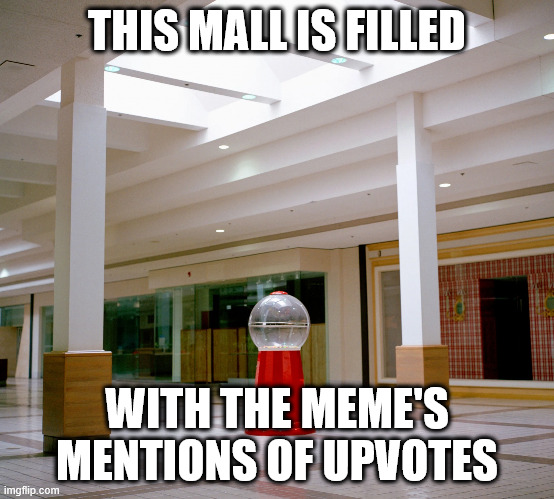 THIS MALL IS FILLED WITH THE MEME'S MENTIONS OF UPVOTES | image tagged in liminal space | made w/ Imgflip meme maker