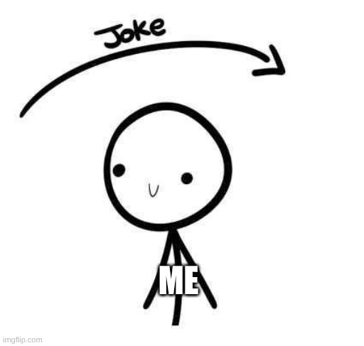 Joke flew past you | ME | image tagged in joke flew past you | made w/ Imgflip meme maker