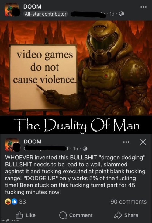 There are two sides: | image tagged in the duality of man | made w/ Imgflip meme maker