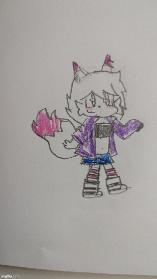 Sketch drawing of Boykisser/Socks | image tagged in boykisser,femboy,furry,cute,sketch | made w/ Imgflip meme maker