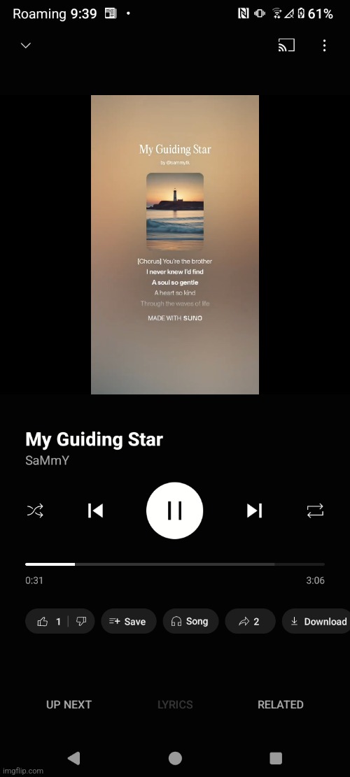 Guys... She wrote a song about me. I'm so happy and honored to have her in my life. Sammy I love you beyond words little sister. | made w/ Imgflip meme maker