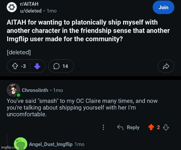 Dude deleted his post I'm crine | made w/ Imgflip meme maker
