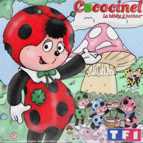 Cococinel 1992 (Cocomiel) | image tagged in cococinel,ladybug,90s cartoon | made w/ Imgflip meme maker