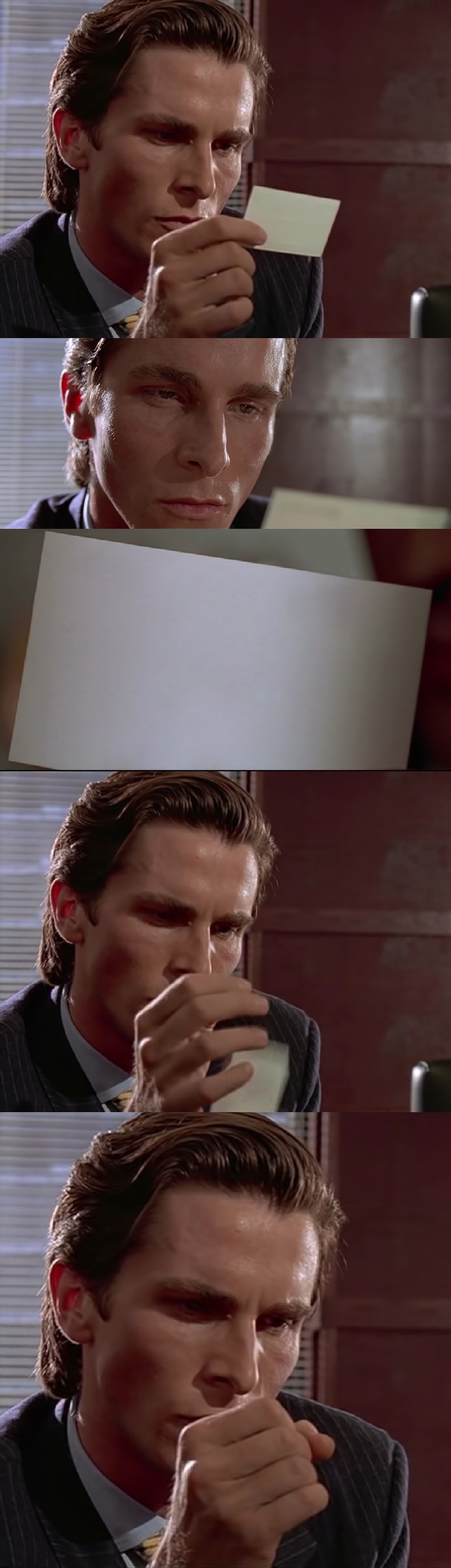 American psycho business card Blank Meme Template
