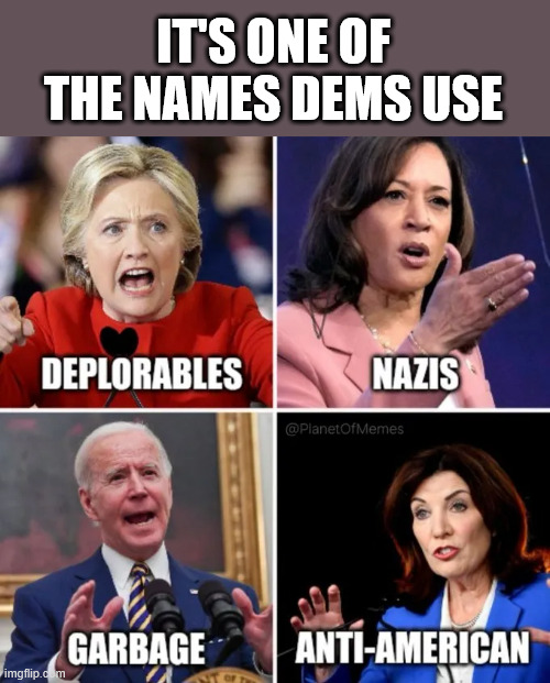 IT'S ONE OF THE NAMES DEMS USE | made w/ Imgflip meme maker