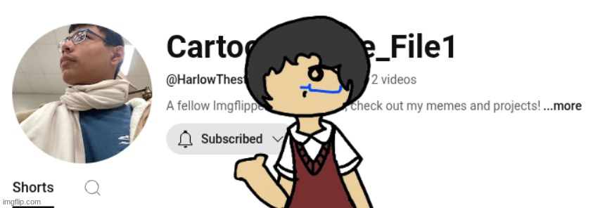 I made a YouTube channel! | image tagged in youtuber | made w/ Imgflip meme maker
