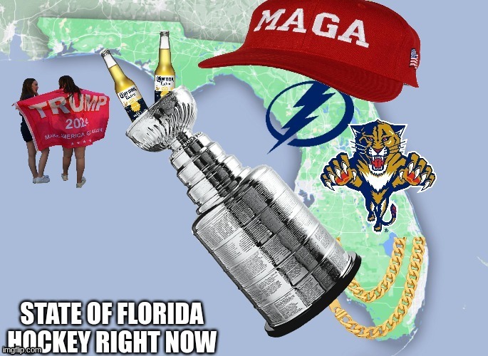 Florida hockey meme | image tagged in memes,florida,hockey,ice hockey,sports | made w/ Imgflip meme maker