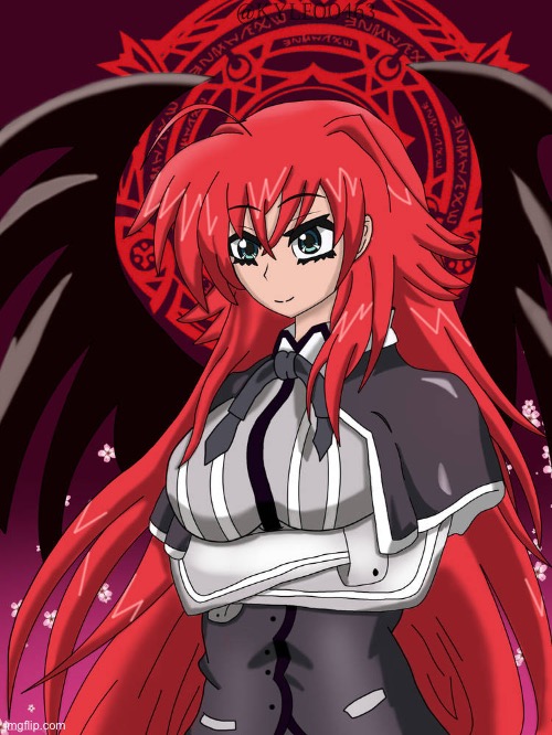 Art by DIMANASTART (still don’t like DXD) | image tagged in art,dxd,highschool dxd,rias gremory | made w/ Imgflip meme maker