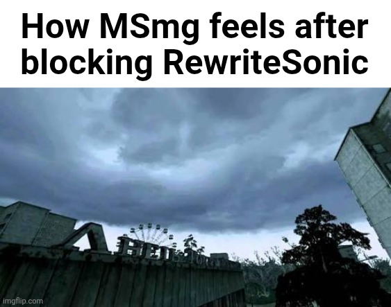 ​ | How MSmg feels after blocking RewriteSonic | made w/ Imgflip meme maker
