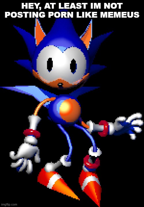 Rewrite Sonic | HEY, AT LEAST IM NOT POSTING PORN LIKE MEMEUS | image tagged in rewrite sonic | made w/ Imgflip meme maker