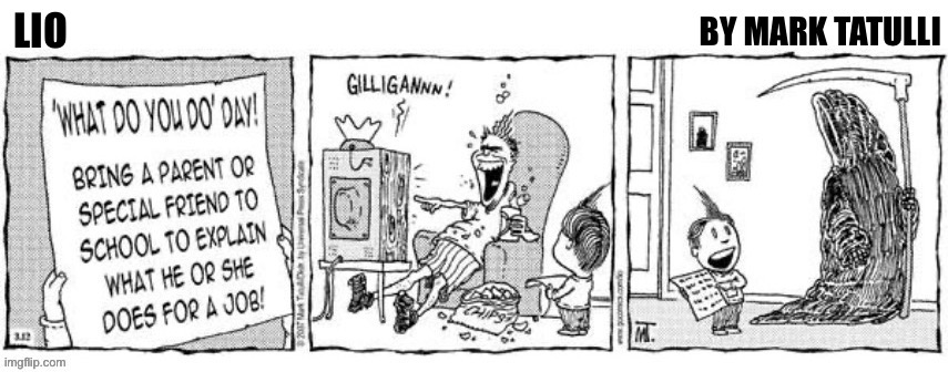 LIO | image tagged in comics,lio,grim reaper,substitute | made w/ Imgflip meme maker