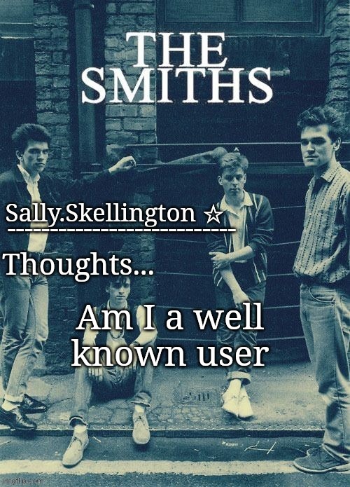 Sally's temp | Am I a well known user | image tagged in sally's temp | made w/ Imgflip meme maker
