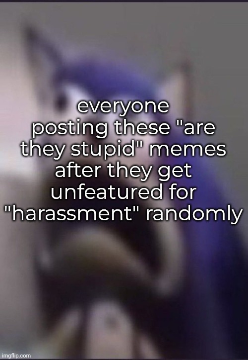 Lol | everyone posting these "are they stupid" memes after they get unfeatured for "harassment" randomly | image tagged in aughhhhhhhhhhhhhhhhhhh | made w/ Imgflip meme maker