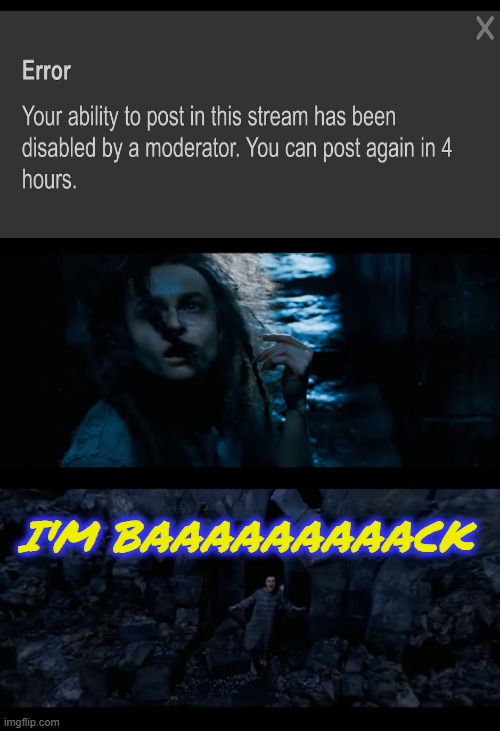 The GOAT haz returned from another unjust ban. I can hear u all cheering and getting ready to throw flowers at me! | I'M BAAAAAAAAACK | image tagged in memez,memeus | made w/ Imgflip meme maker