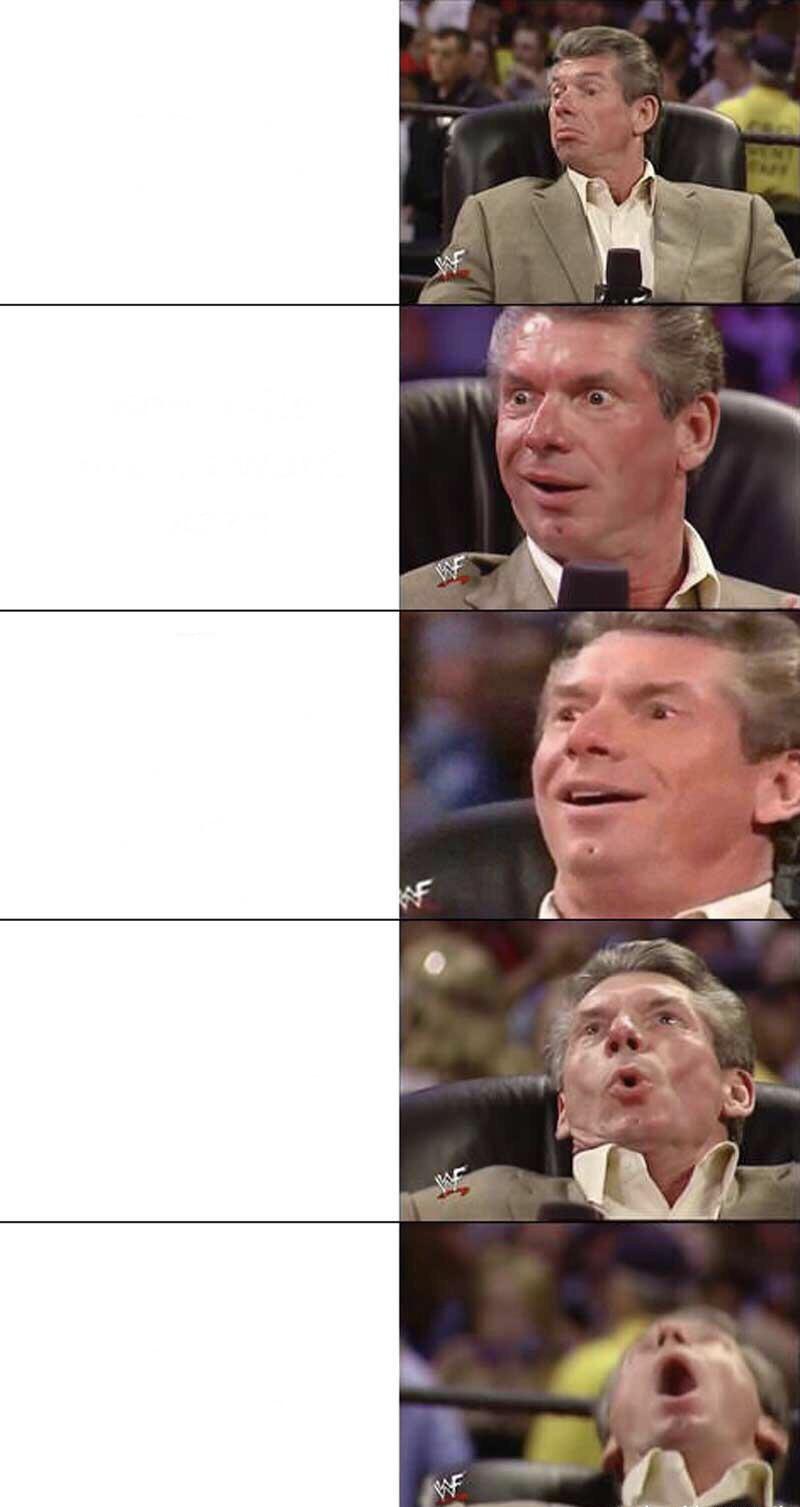 Vince McMahon Reaction Blank Meme Template
