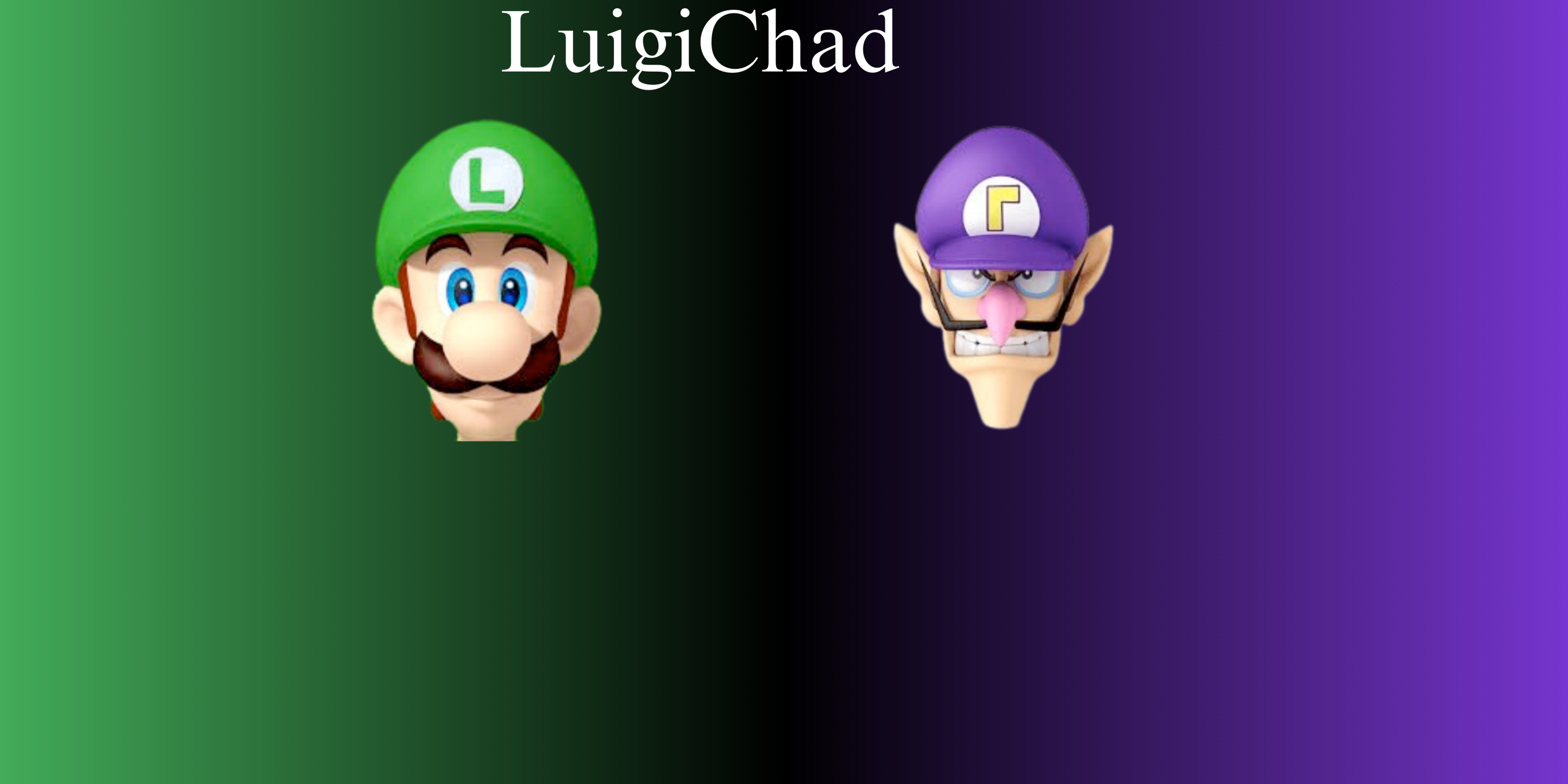 High Quality LuigiChad template Blank Meme Template