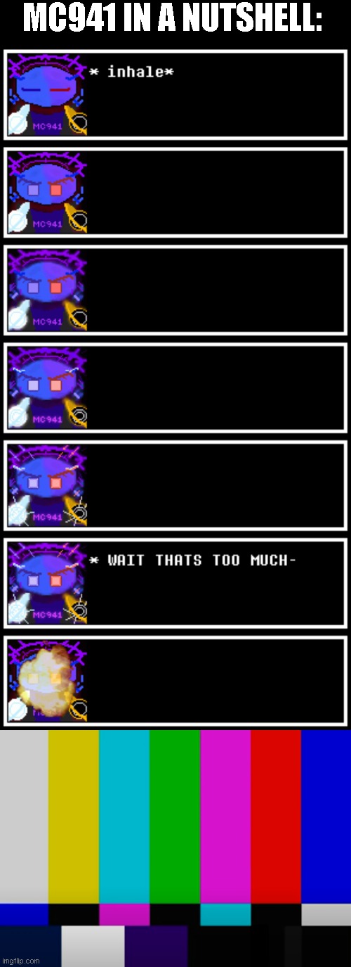 MC941 IN A NUTSHELL: | image tagged in tv error | made w/ Imgflip meme maker