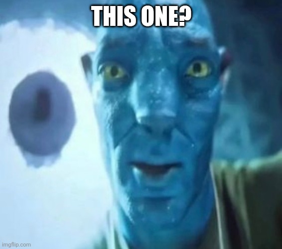Avatar guy | THIS ONE? | image tagged in avatar guy | made w/ Imgflip meme maker