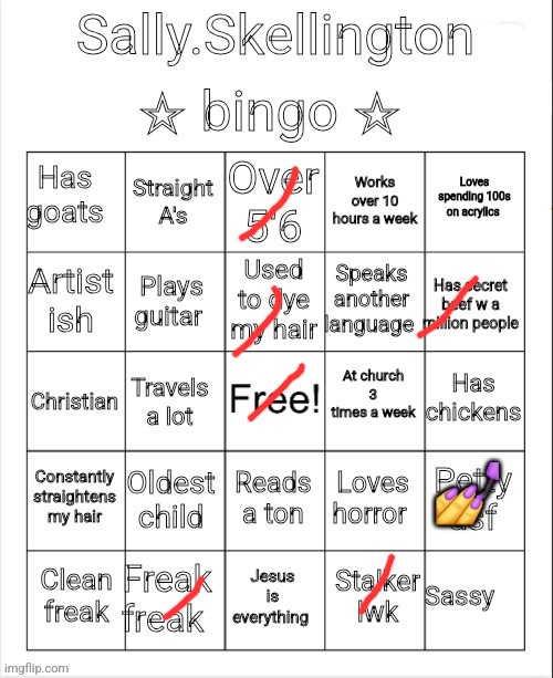 Sally is the best I love her sm | 💅 | image tagged in sally is the best i love her sm | made w/ Imgflip meme maker