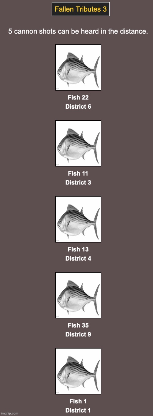 Five fishes are sleeping with the fishes | made w/ Imgflip meme maker