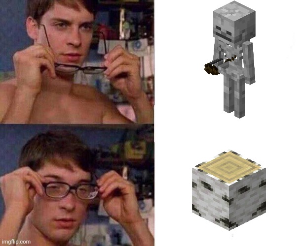 Admit it, we've all made this misidentification before | image tagged in spiderman glasses,skeleton | made w/ Imgflip meme maker