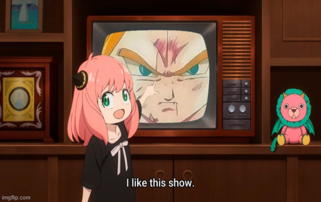 anya likes gohan | image tagged in anime,anya forger,spy x family,gohan,anime meme,anya likes this show | made w/ Imgflip meme maker