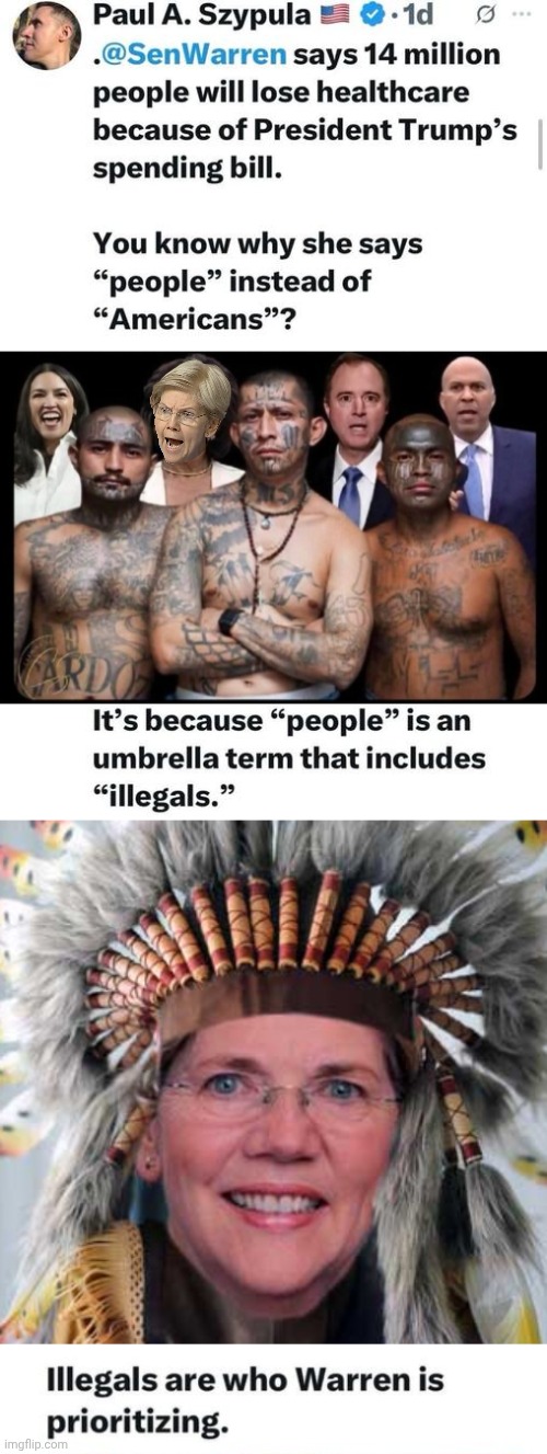 How to decode Fauxcahontas message | image tagged in dems 13 democrats and ms13,fauxcahontas | made w/ Imgflip meme maker
