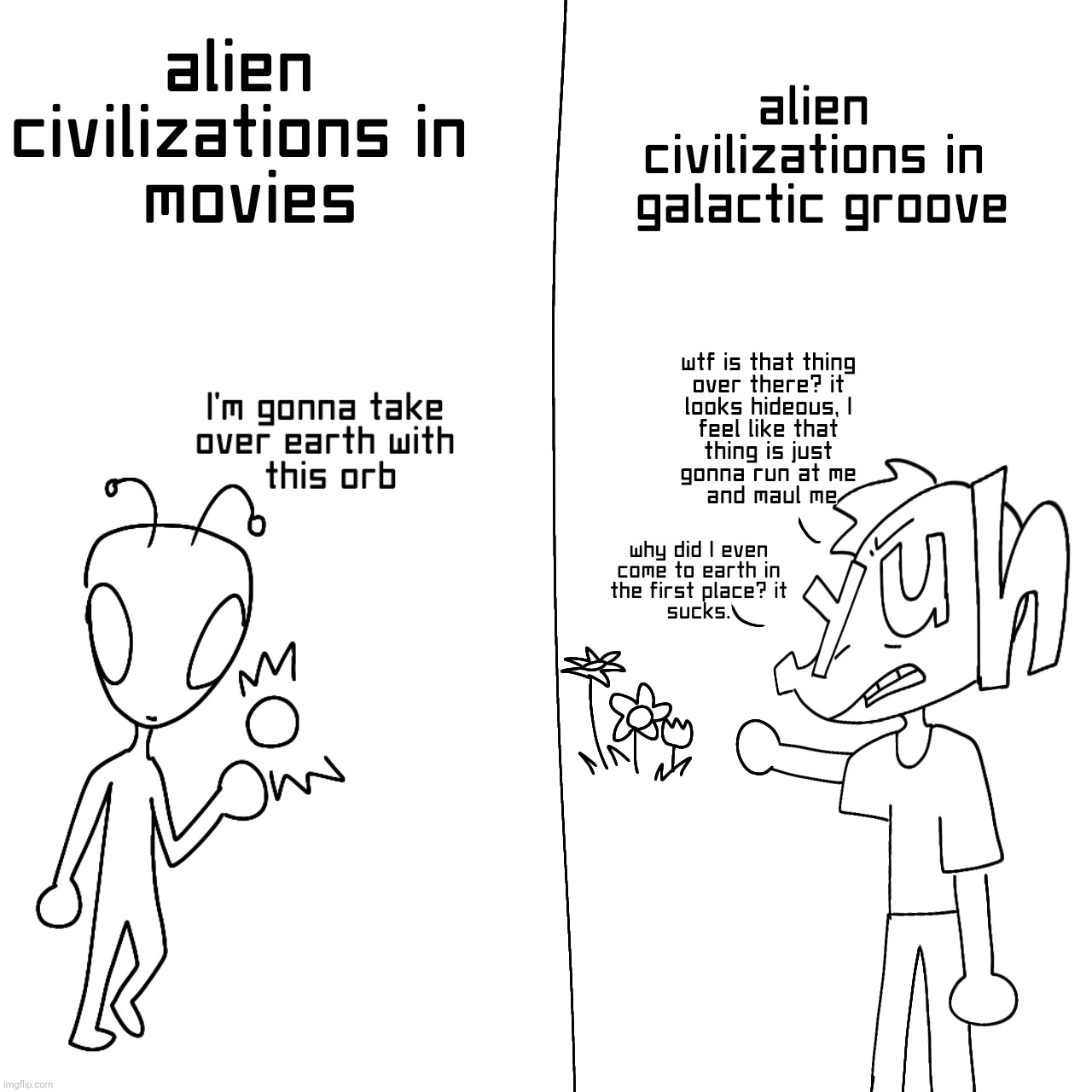 (galactic groove is a planet dob fangame I'm making) | made w/ Imgflip meme maker