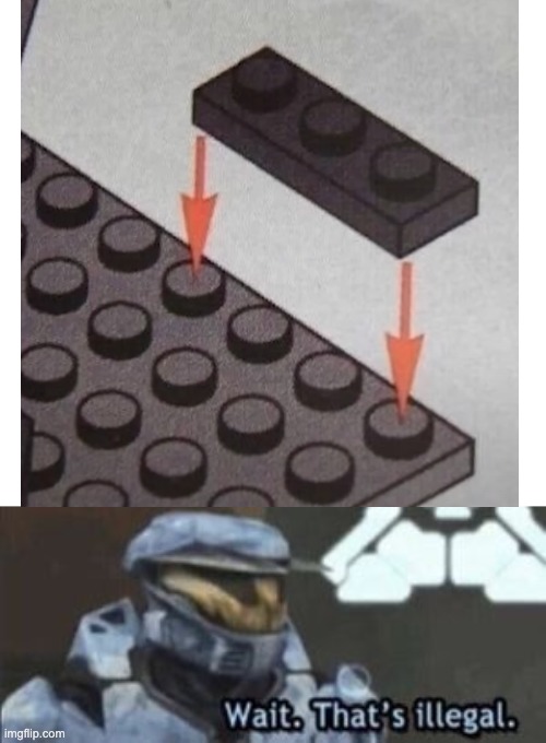 Crime against all of Legokind | image tagged in wait that's illegal,memes,funny,lego,abomination | made w/ Imgflip meme maker